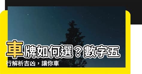 車牌尾數6|選牌技巧知多少！從數字五行解析車牌吉凶